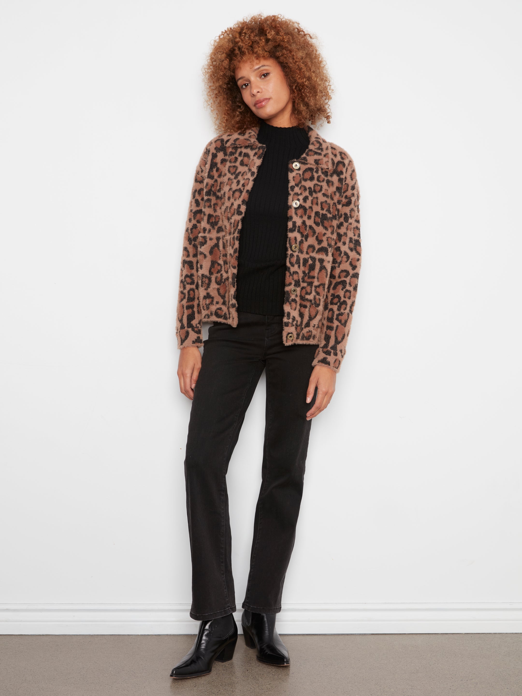 Charlie B Soft Jacquard Knit Jacket - Style C6432P-731C