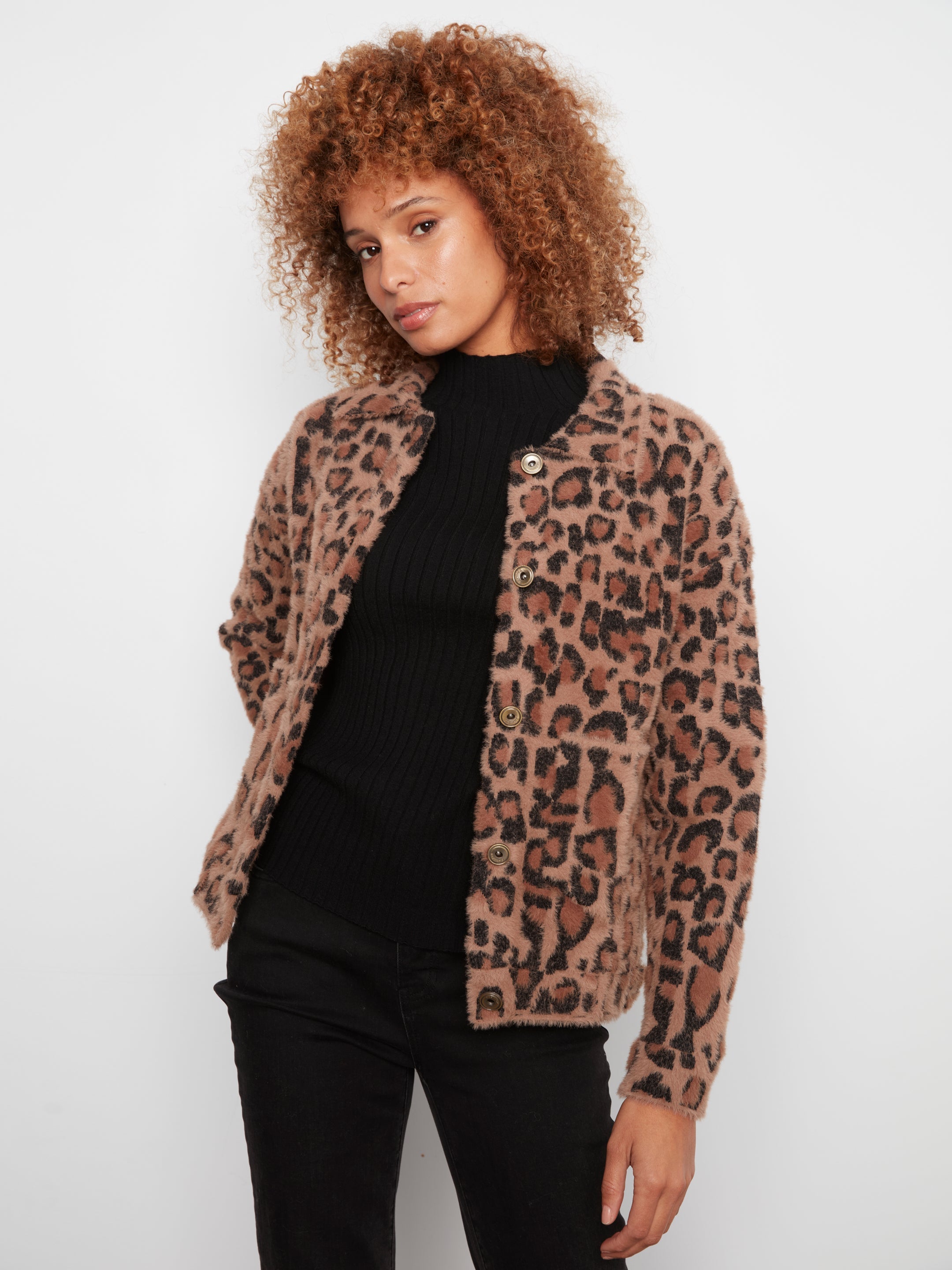 Soft Jacquard Knit Jacket