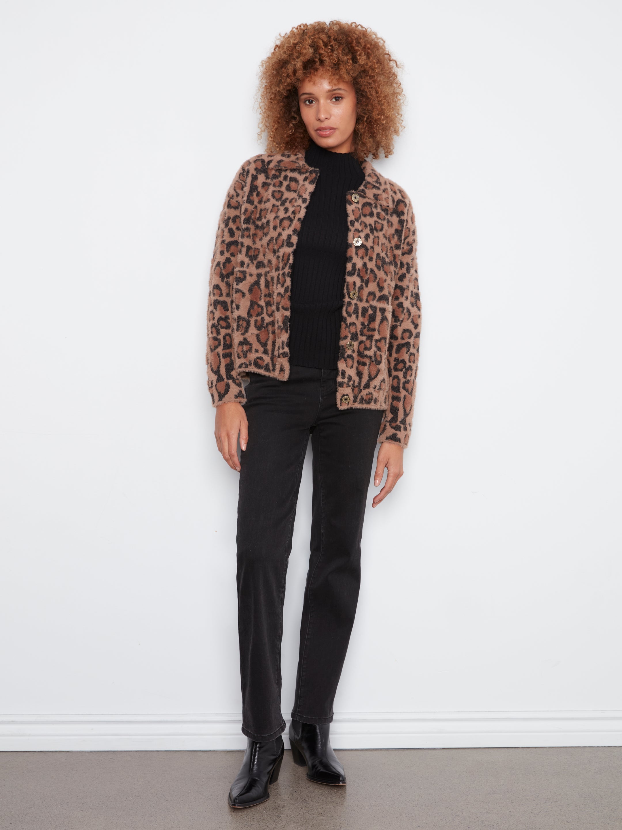 Charlie B Soft Jacquard Knit Jacket - Style C6432P-731C