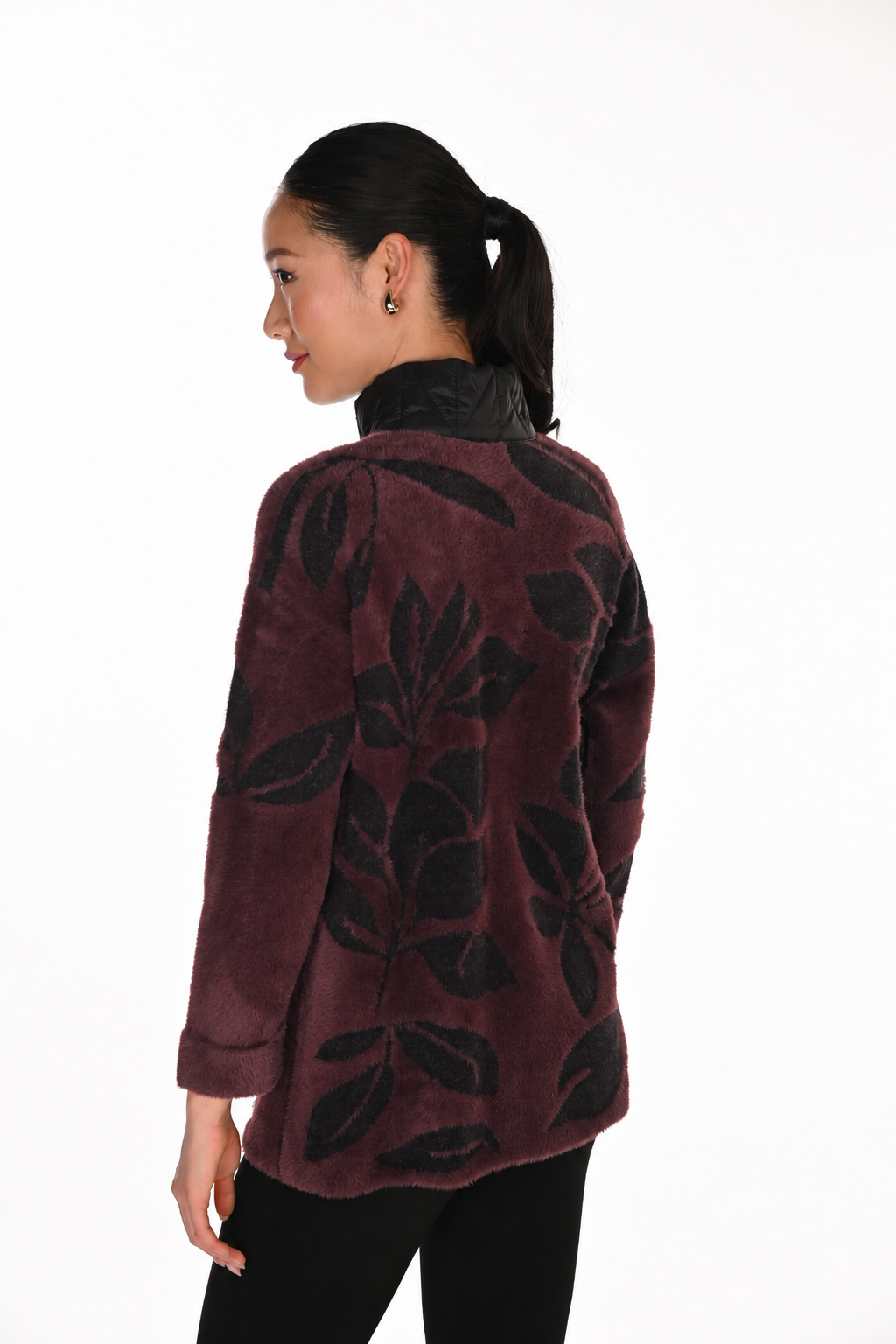 Frank Lyman Quilted Faux Fur Jacket - Style 263794