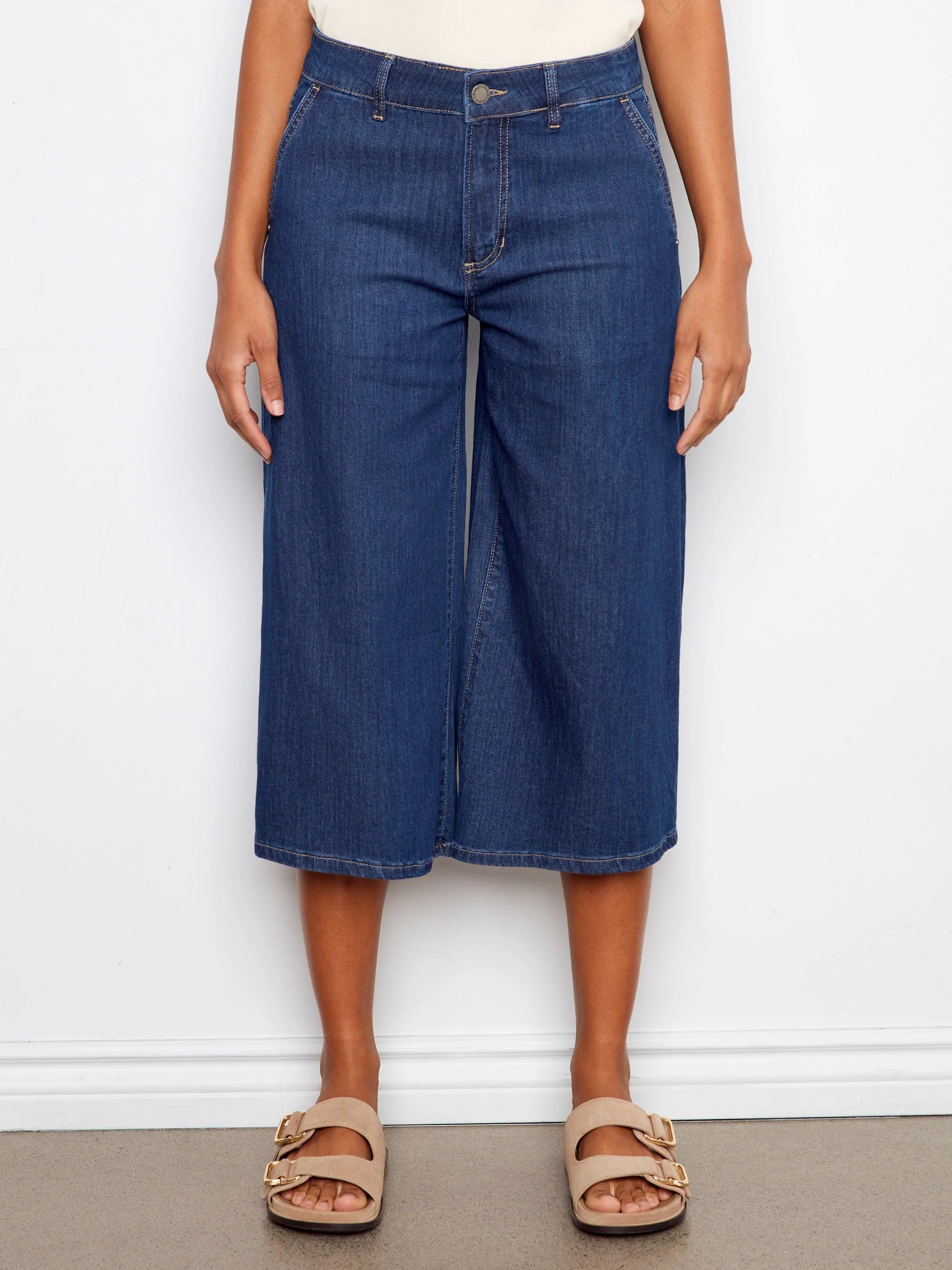 Cropped Palazzo Jeans