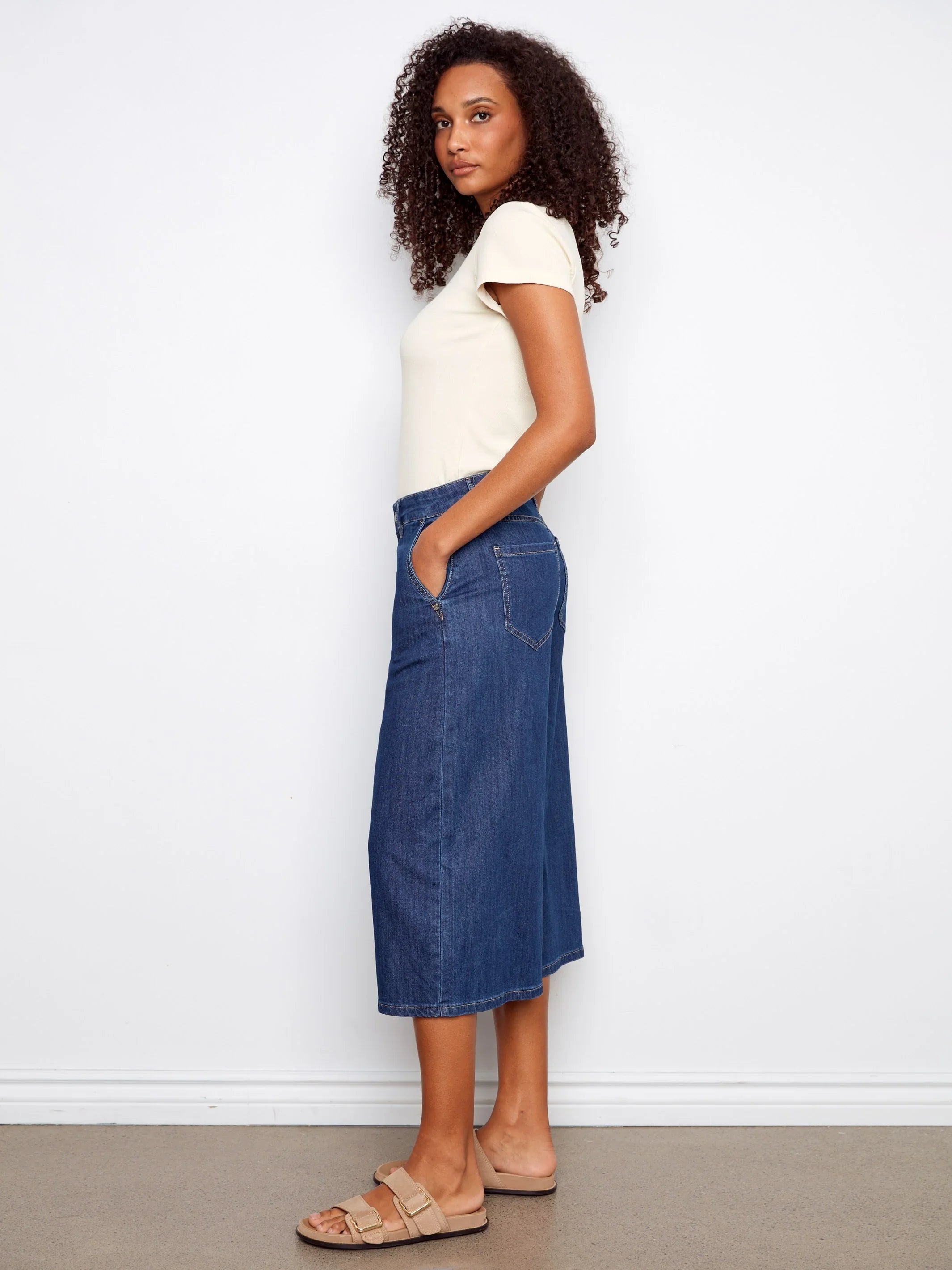 Cropped Palazzo Jeans