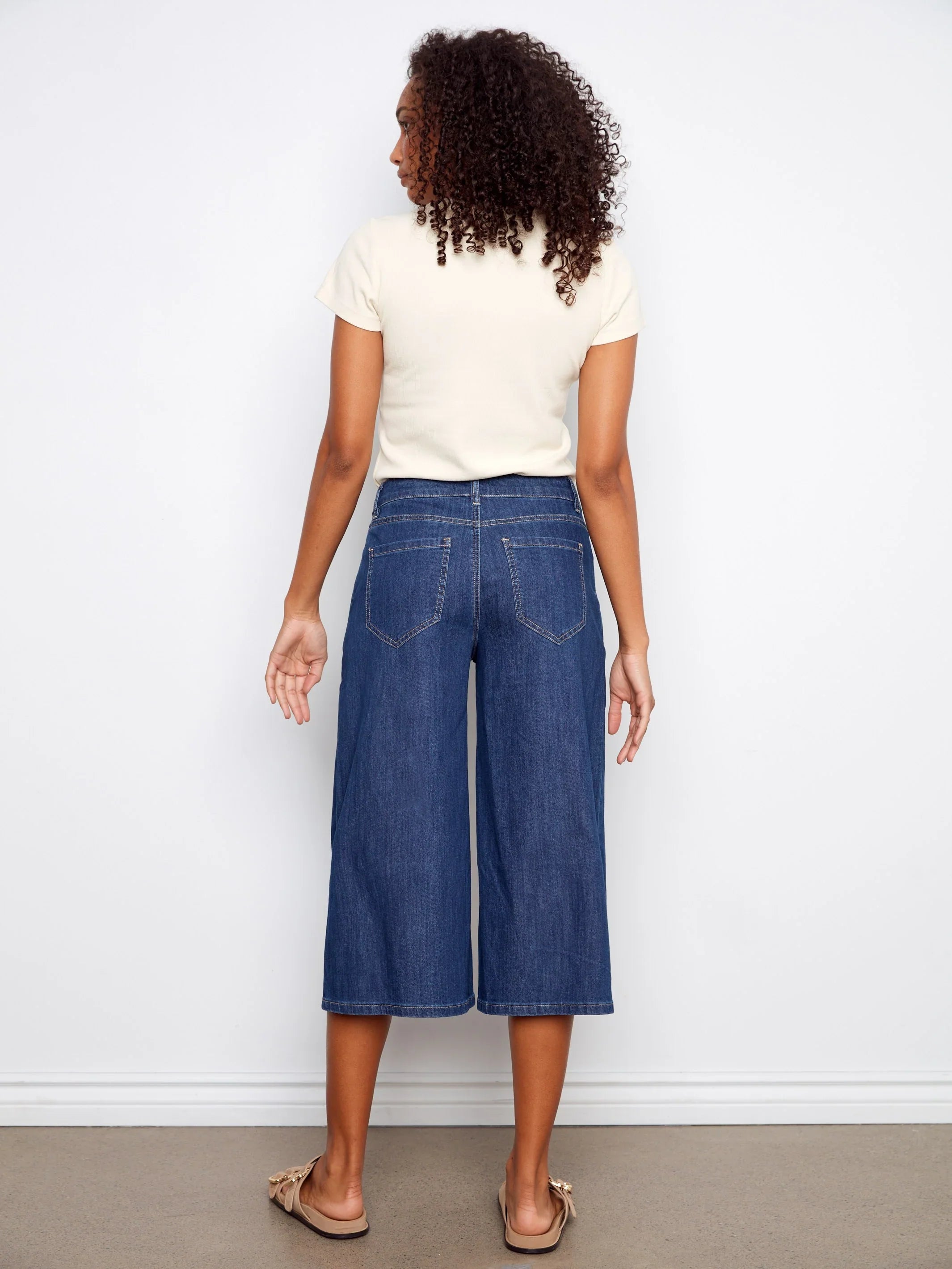 Cropped Palazzo Jeans