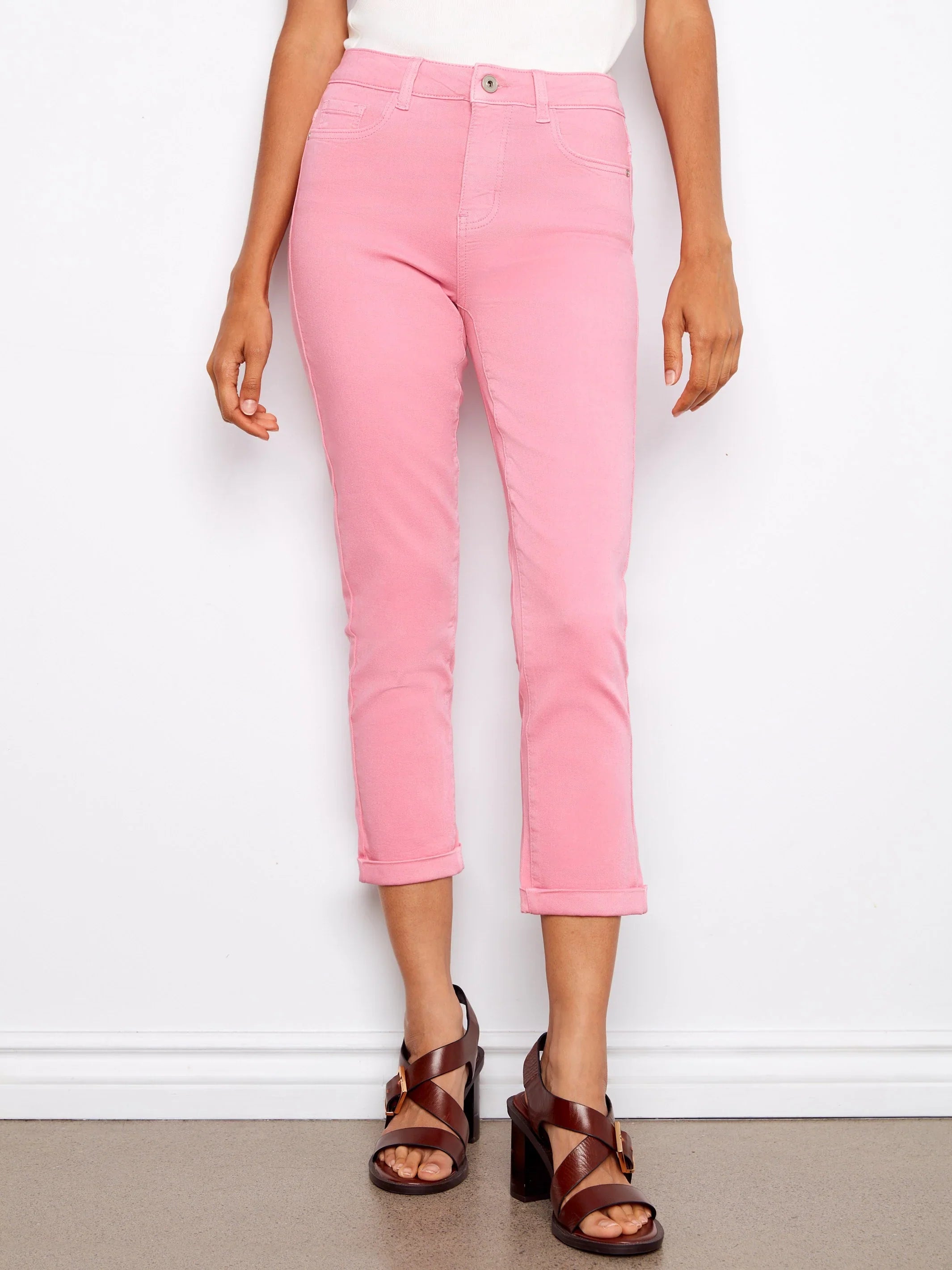 Slim-Leg Cropped Pants