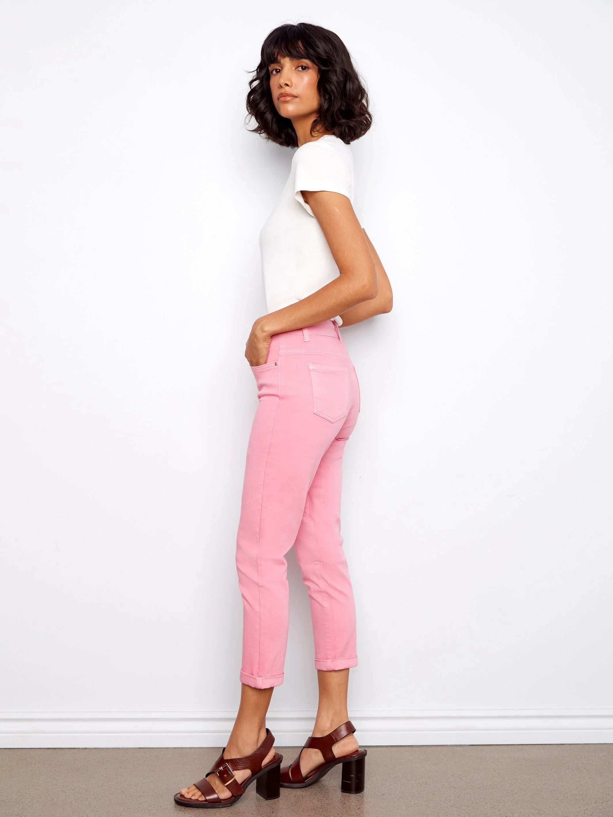 Slim-Leg Cropped Pants
