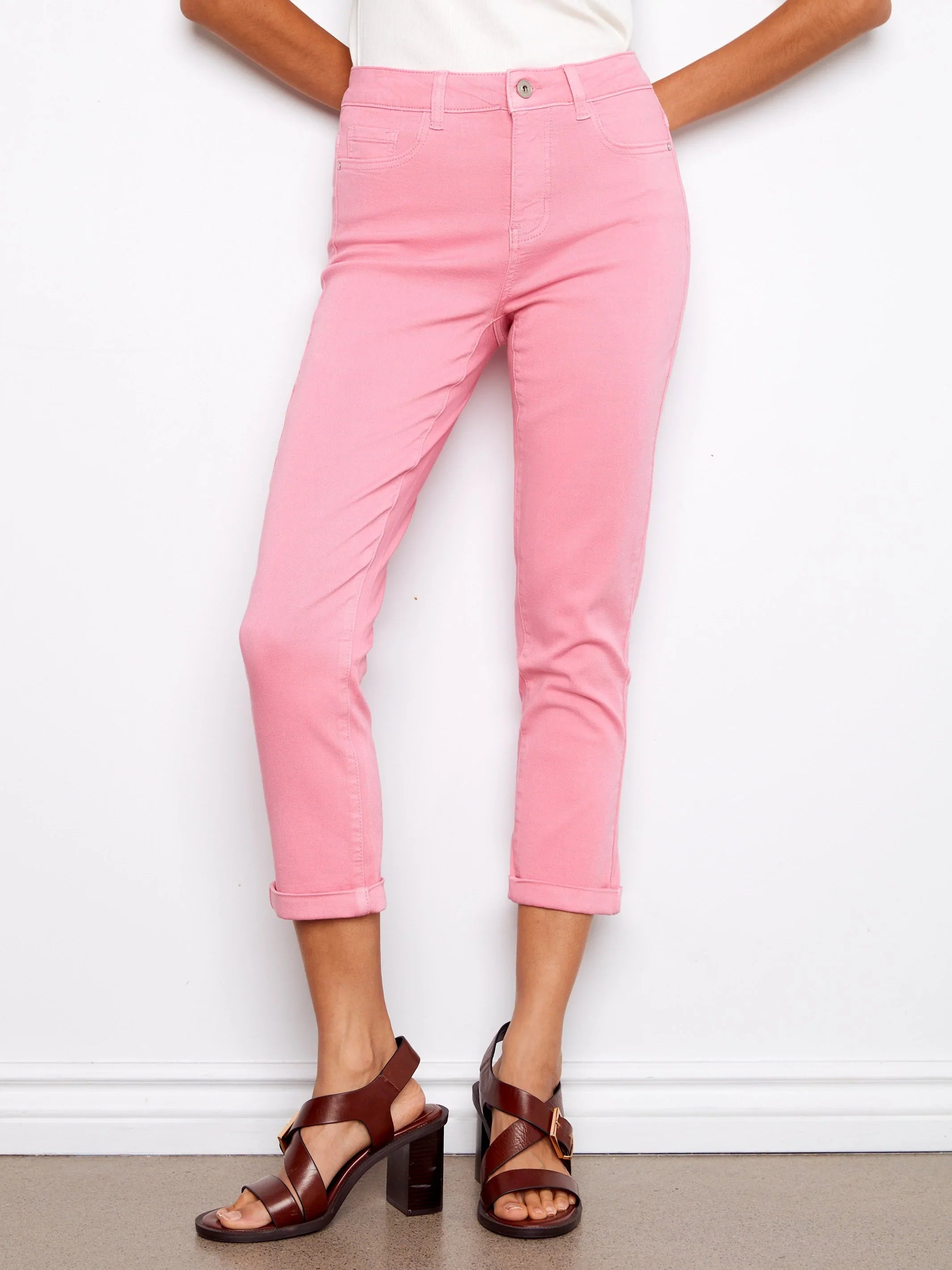 Slim-Leg Cropped Pants