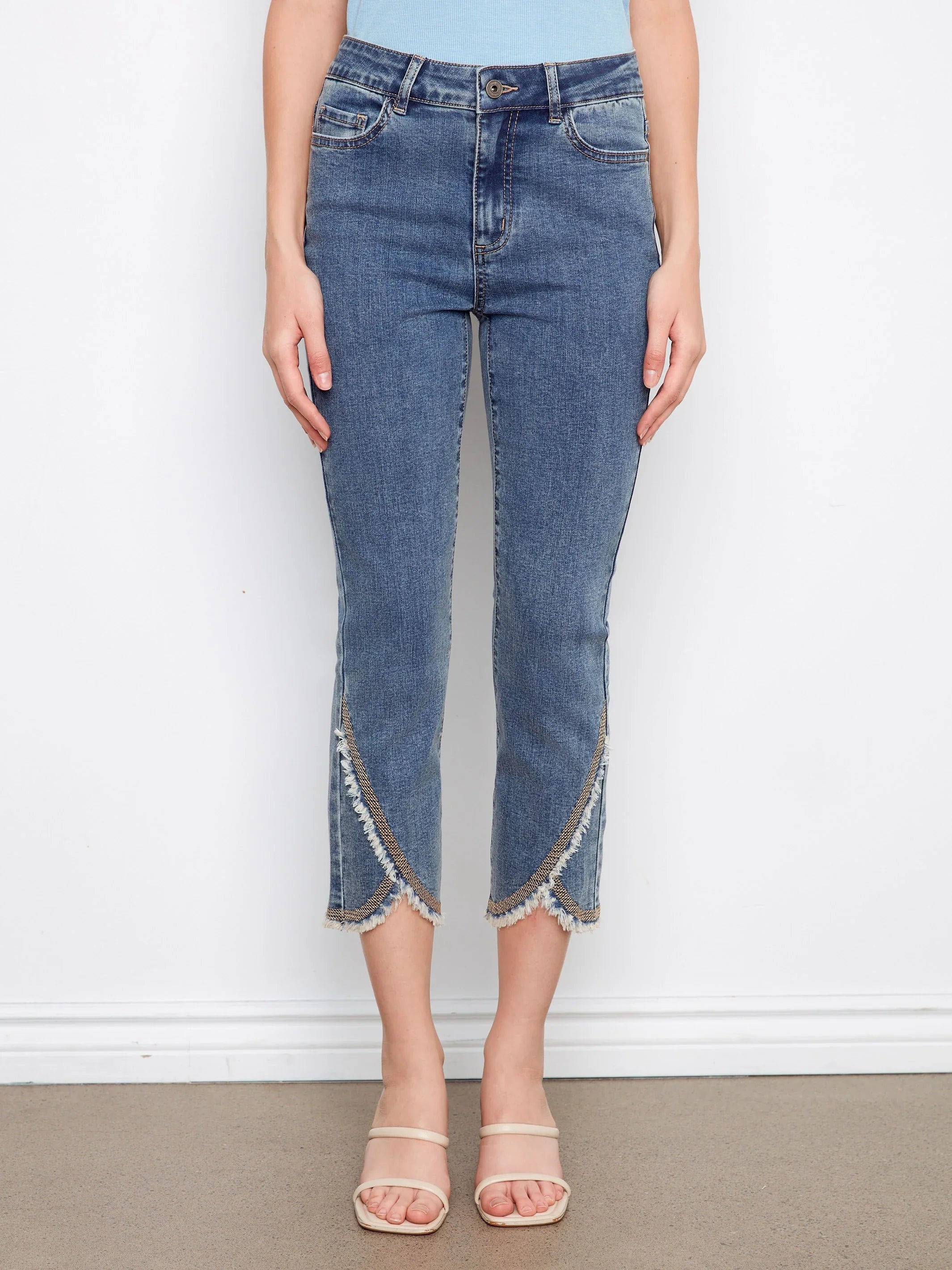 Slim-Leg Cropped Pants