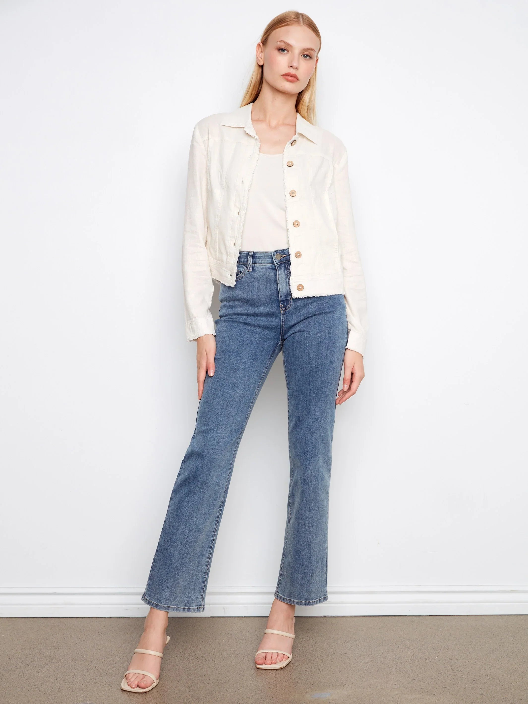 Foiled Linen Blend Jacket