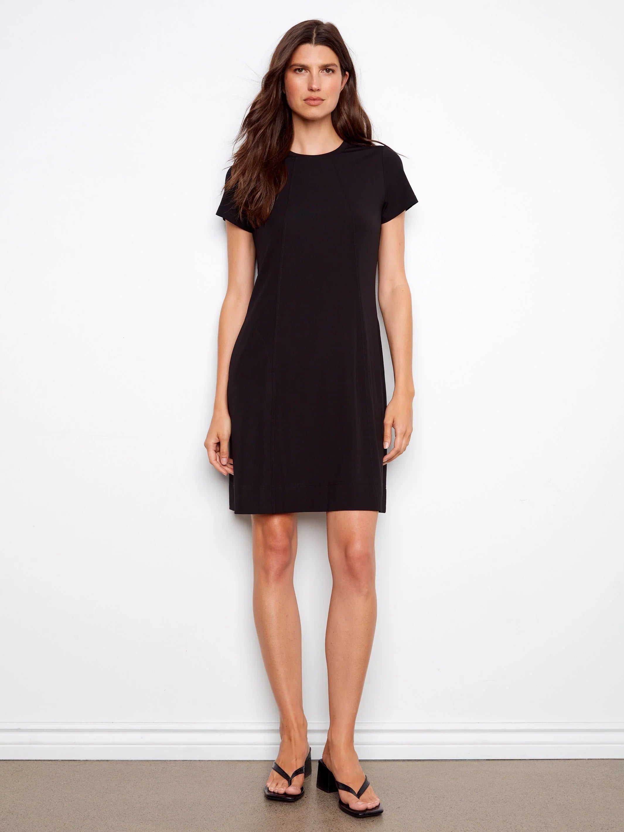 Interlock Knit Knee-Length Dress