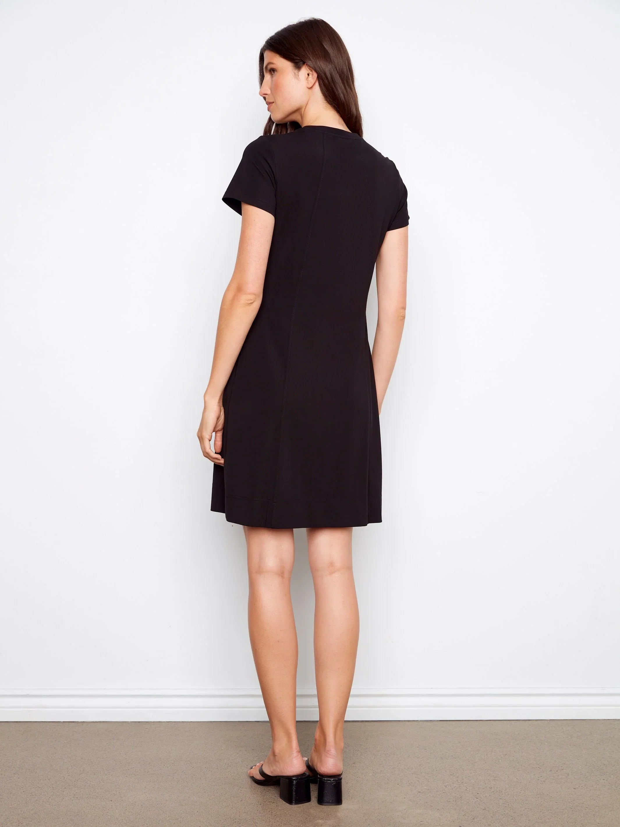 Interlock Knit Knee-Length Dress