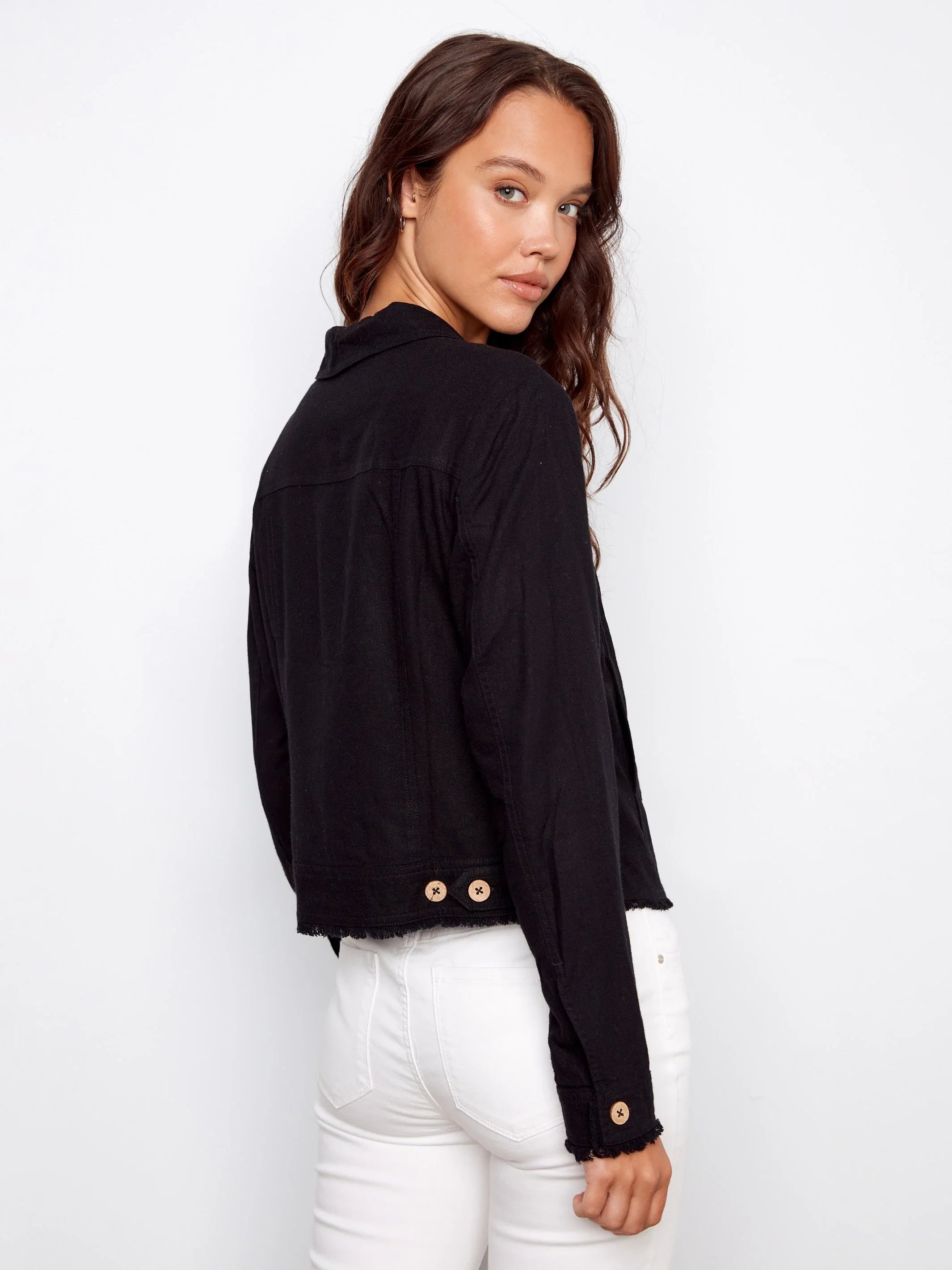 Linen Frayed Jacket