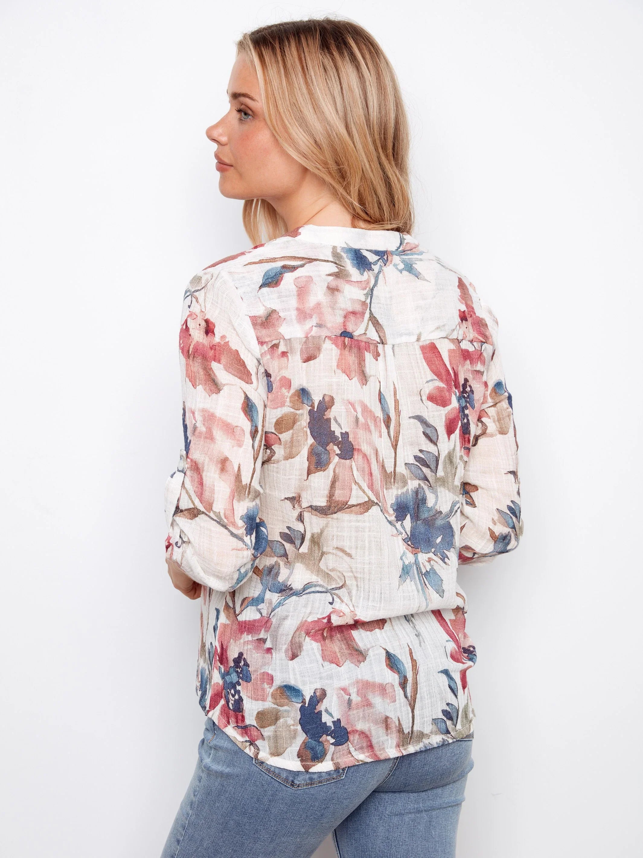 Printed Gauze Top