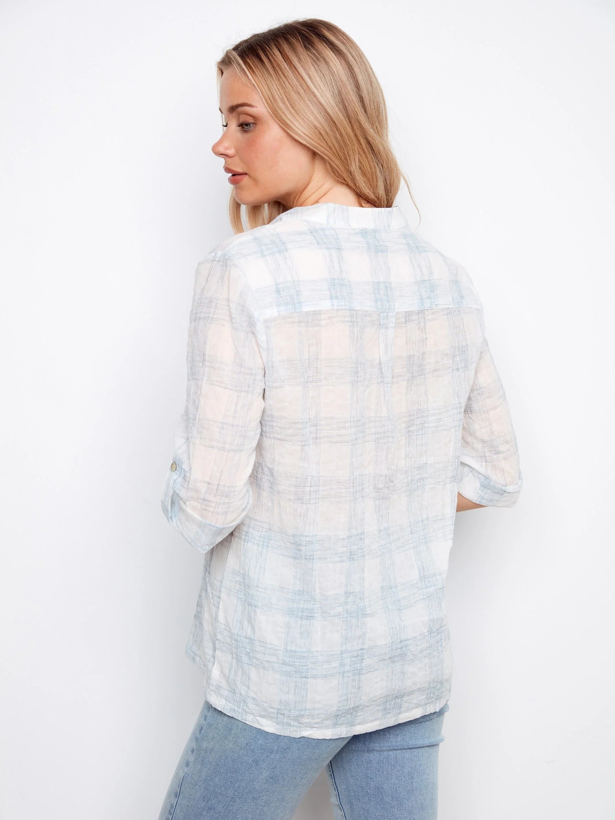 Voile Yarn-Dye Blouse