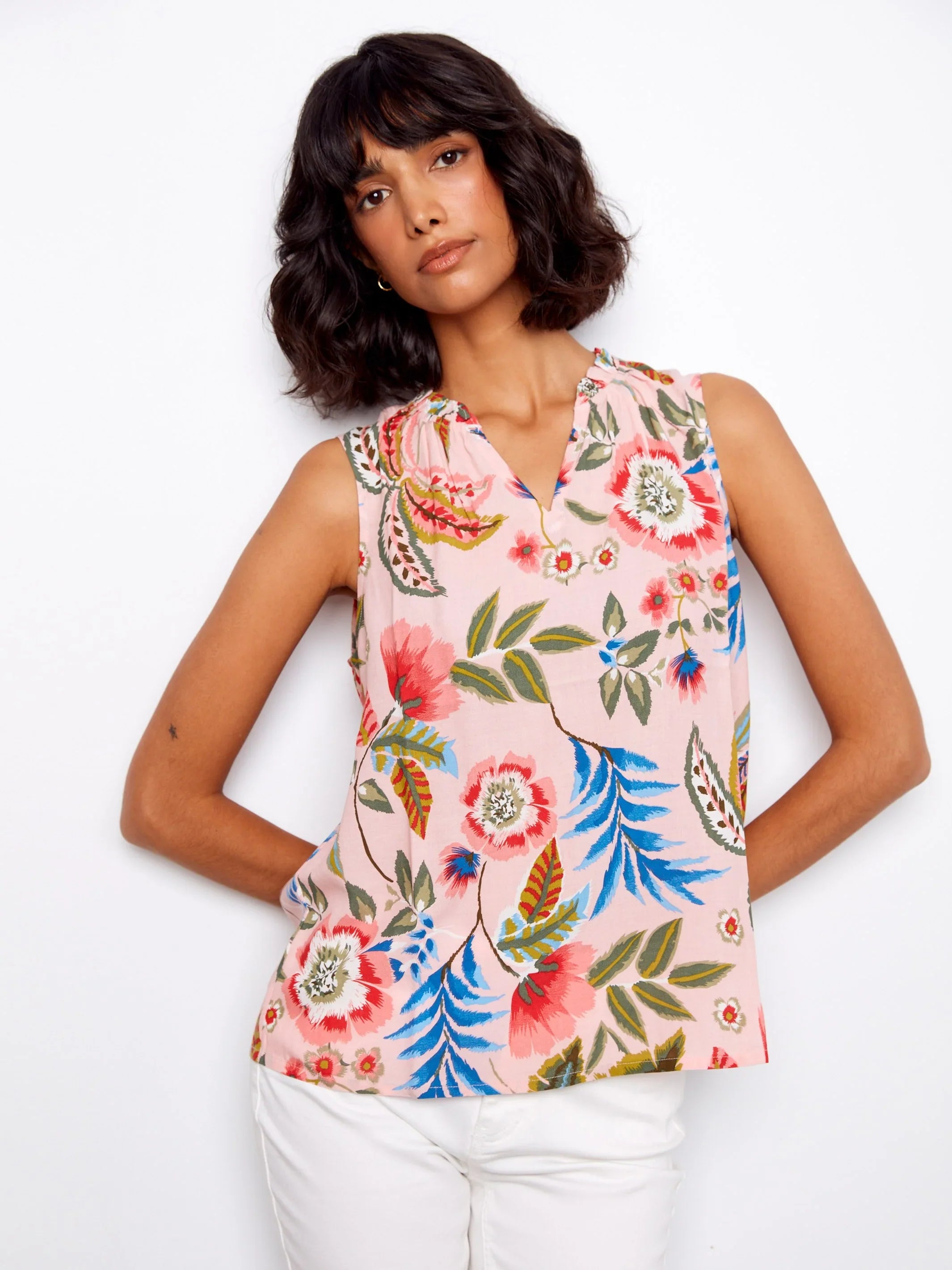 Printed Sleeveless Top