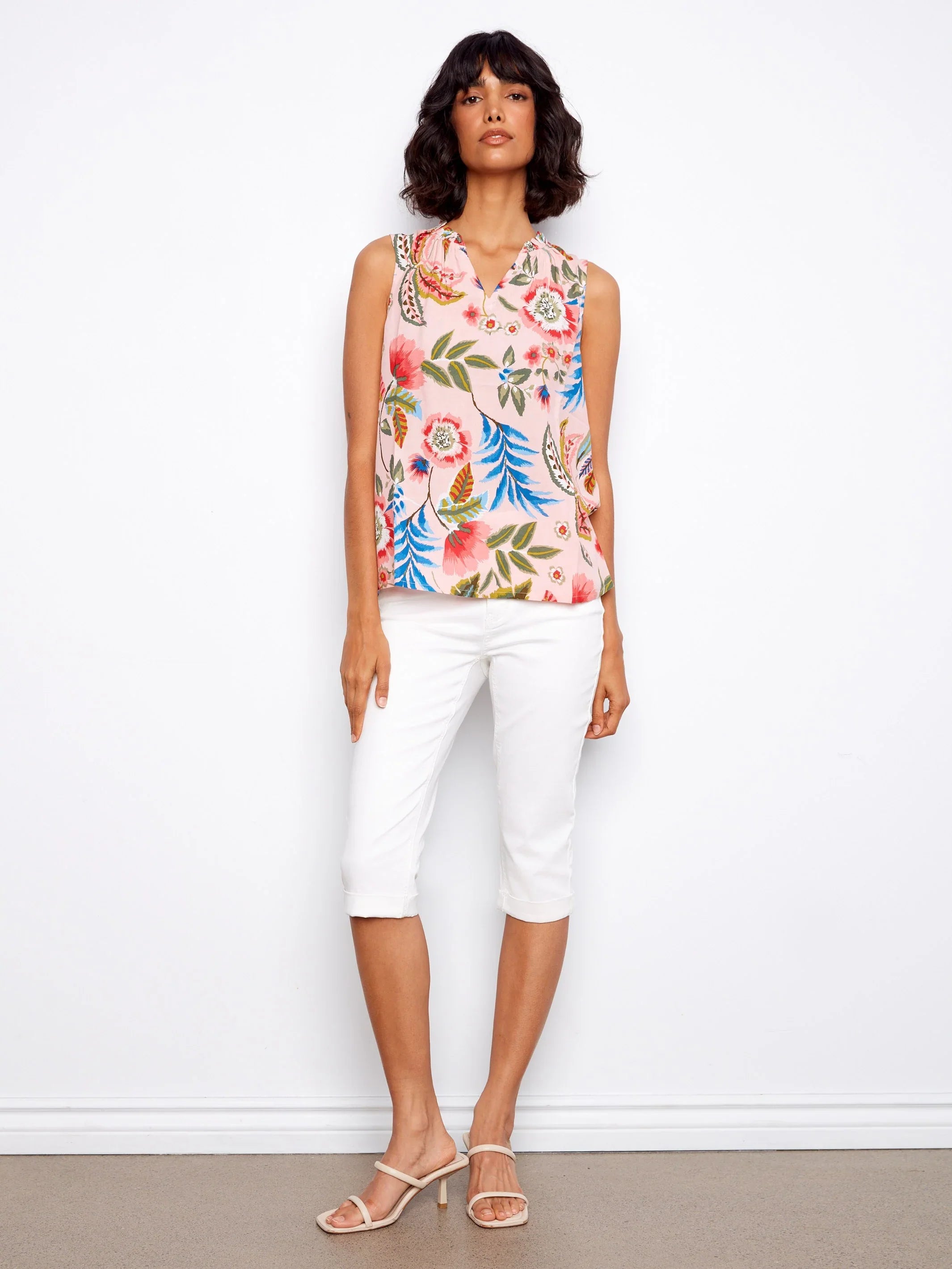 Printed Sleeveless Top