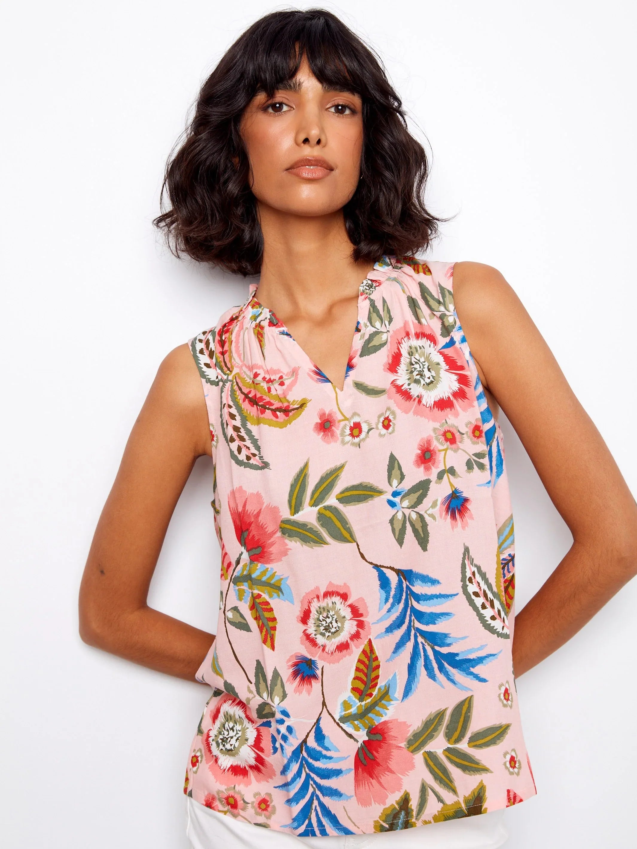 Printed Sleeveless Top