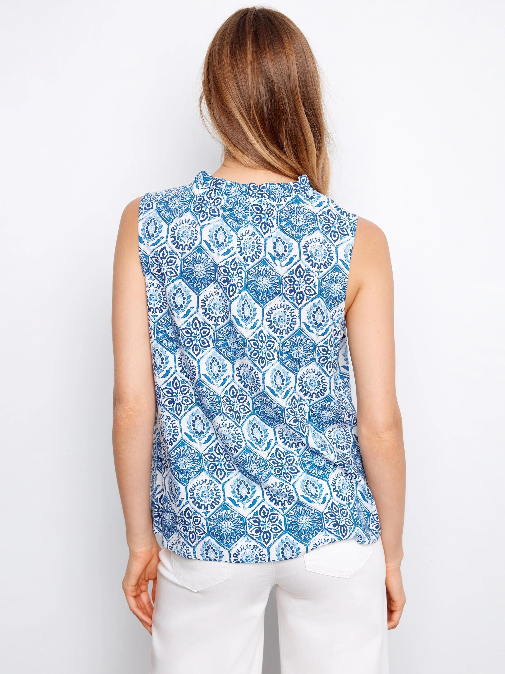 Printed Sleeveless Top
