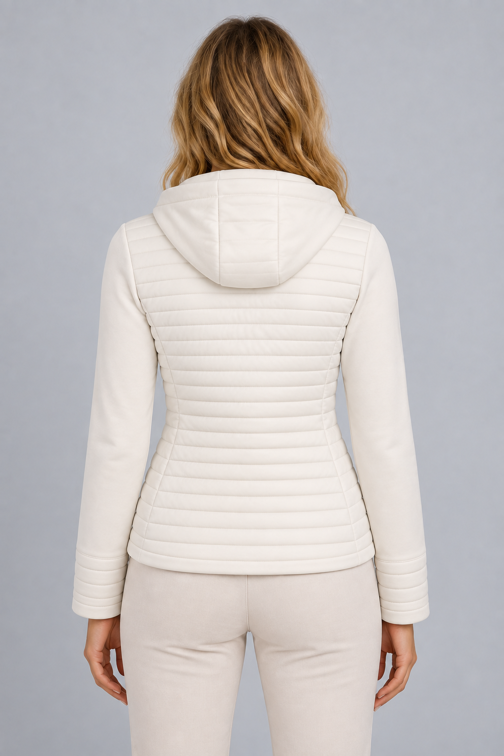 Orly Quilted Zip-Front Hoodie - Style 262210