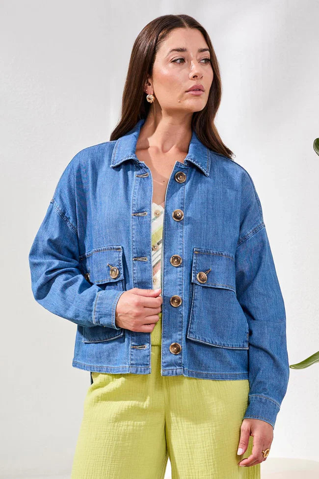 Denim Jacket With Back Adjustment