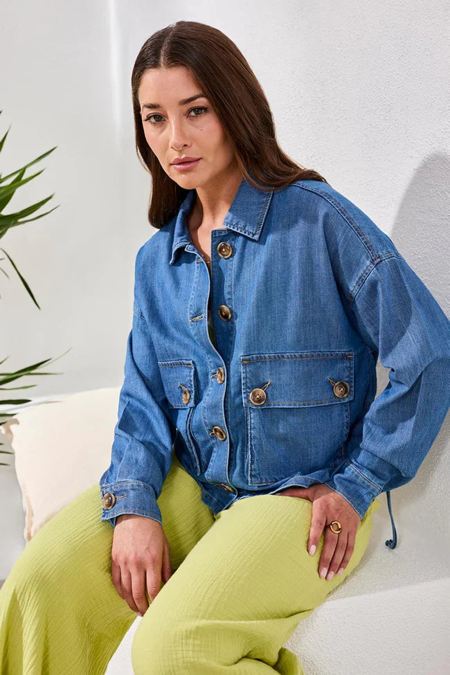 Denim Jacket With Back Adjustment