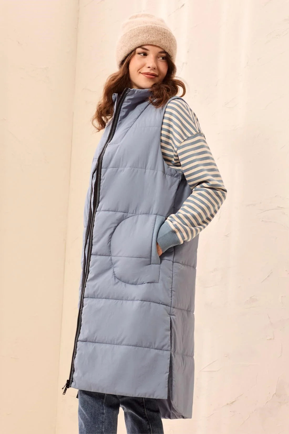 Tribal Zip Front Quilted Vest - Style 23140-3823