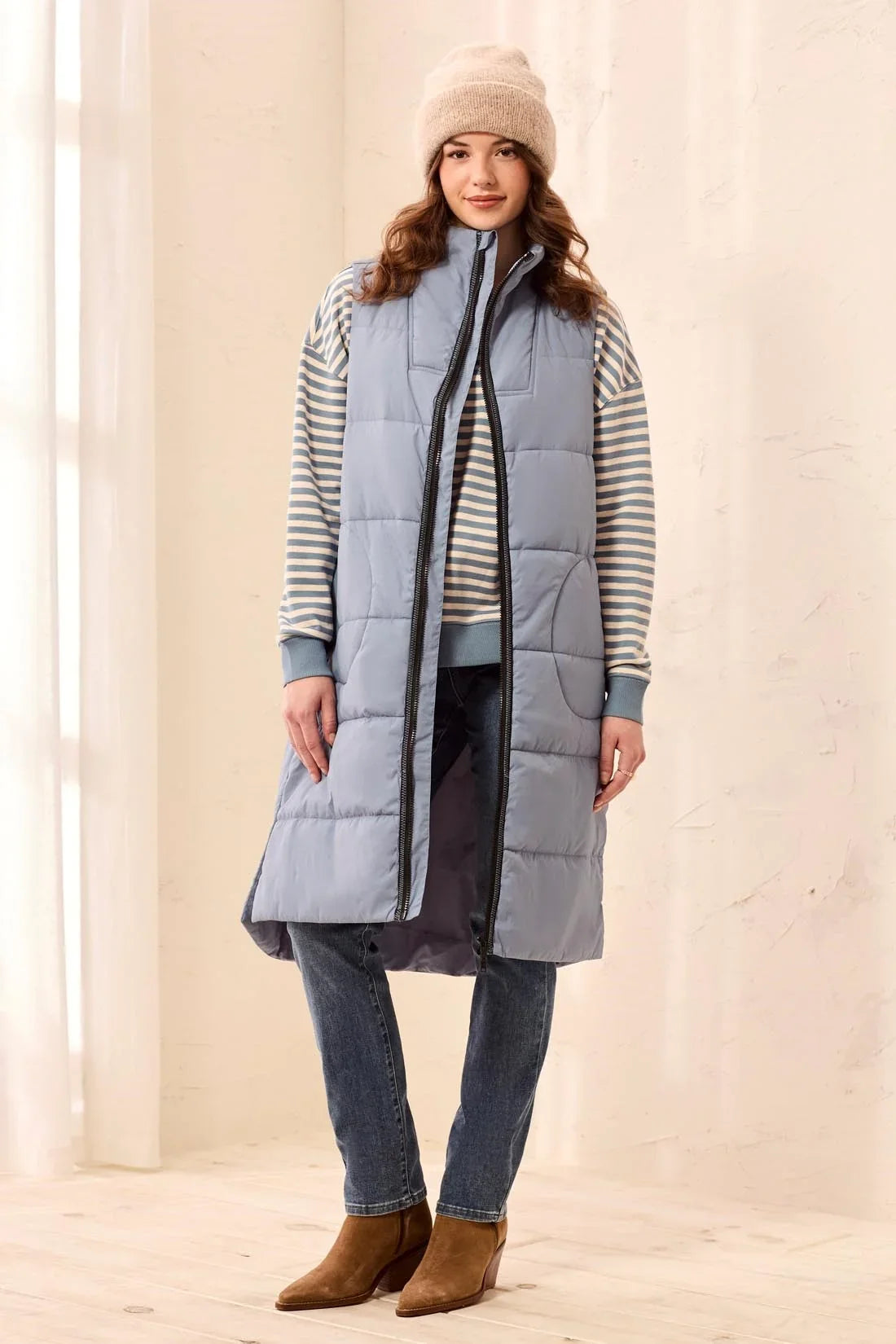 Tribal Zip Front Quilted Vest - Style 23140-3823