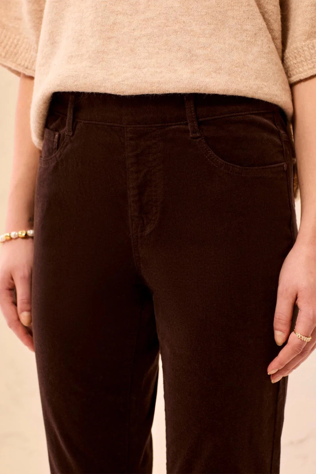 Tribal Micro Cord Audrey Pull-On Slim Jeans - Style 5580O-4989