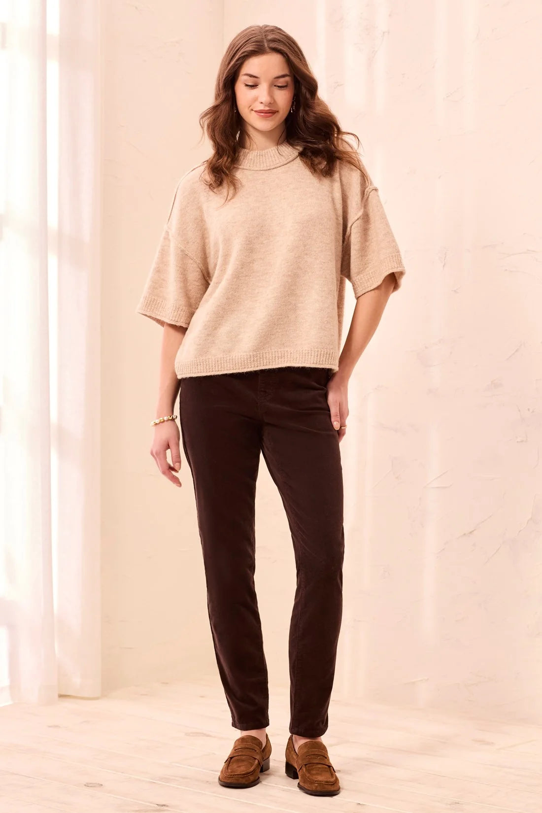 Tribal Micro Cord Audrey Pull-On Slim Jeans - Style 5580O-4989