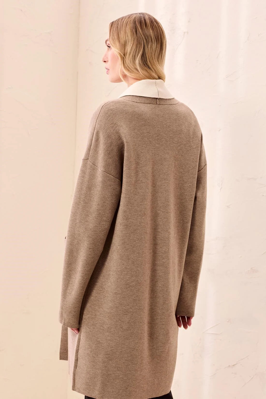 Tribal Open Coatigan With Patch Pockets - Style 15230-3115