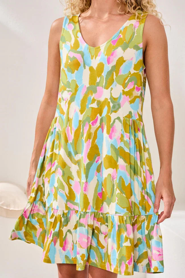 Soft V-Neck Sleeveless Dress