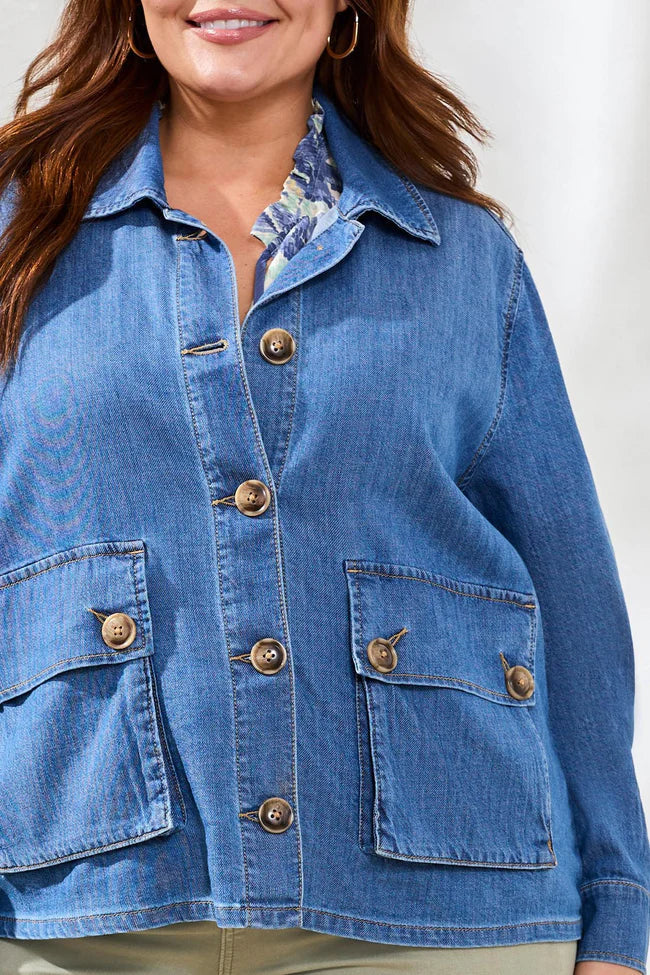 Denim Jacket With Back Adjustment