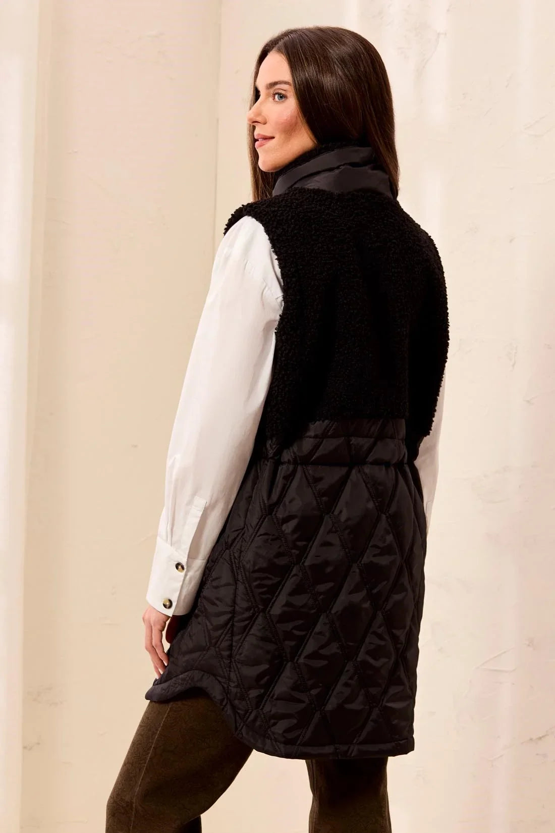 Tribal Mixed Media Sherpa Vest - Style 59400-4914