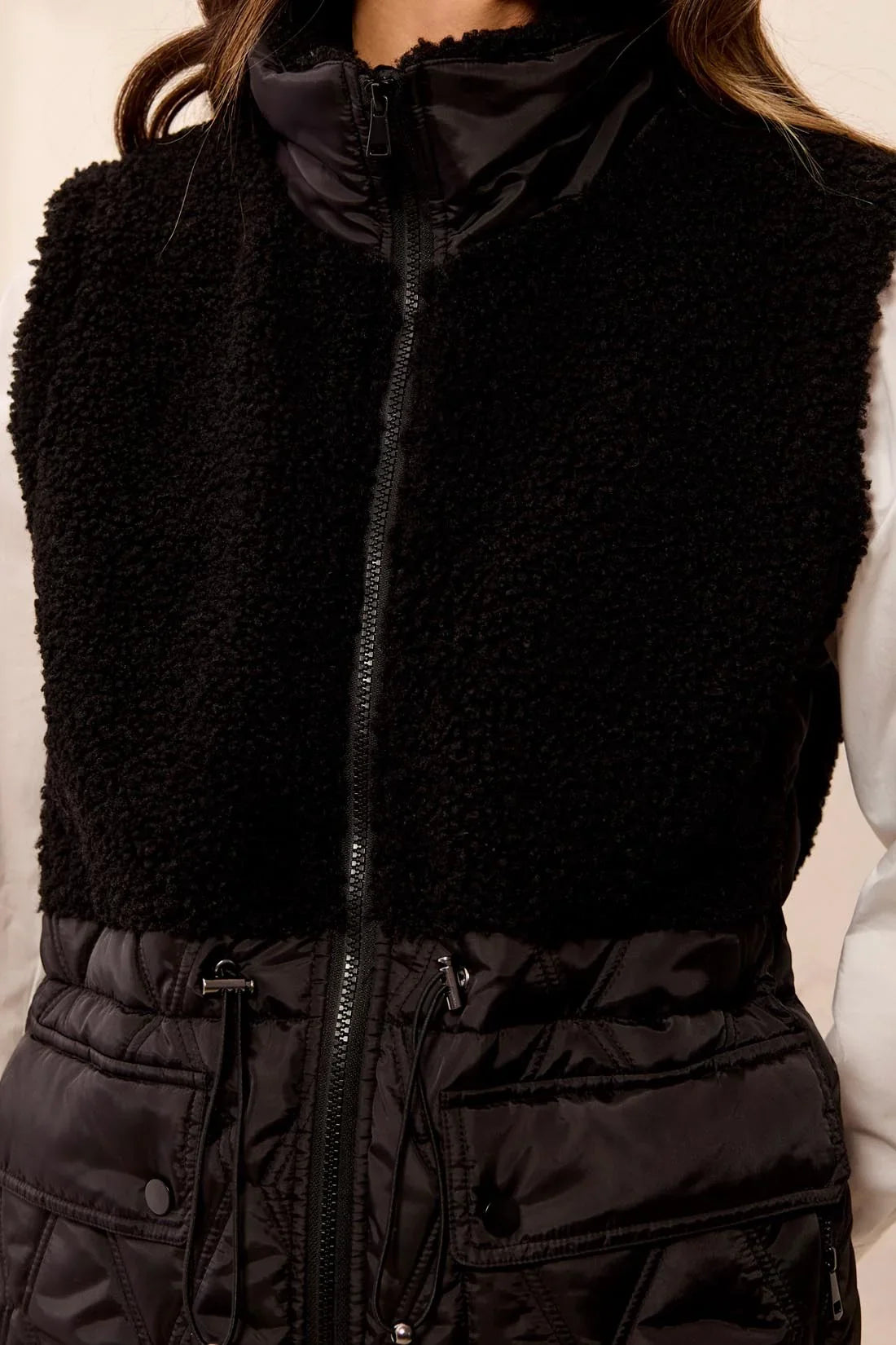 Tribal Mixed Media Sherpa Vest - Style 59400-4914