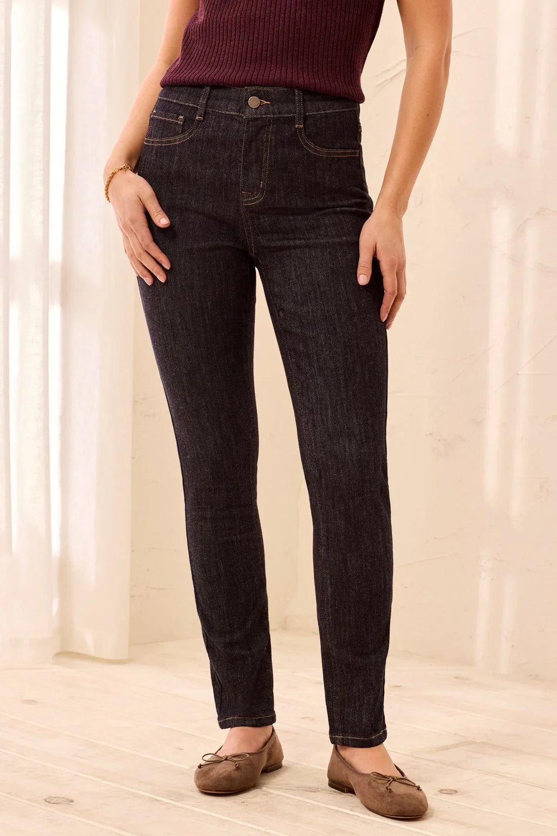 Charlie B Sophia Curvy High-Rise Slim Denim Jeans - Style 6235O-5829