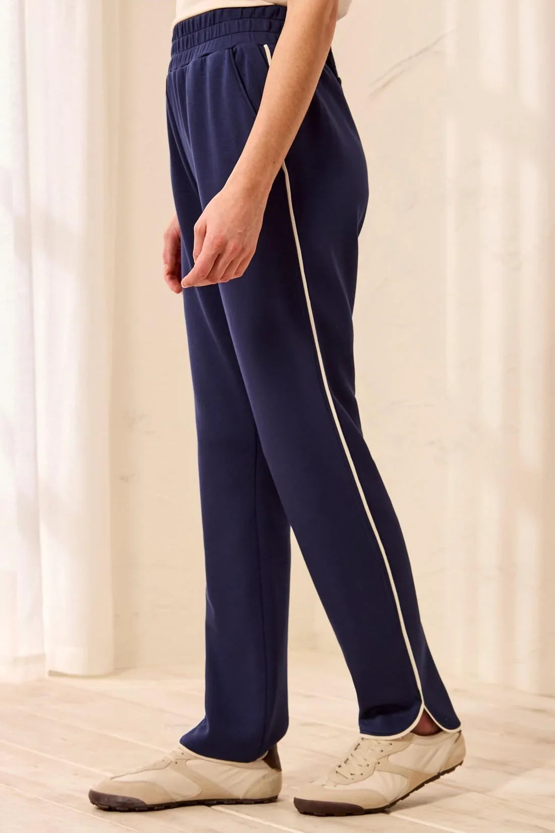 Tribal Jogger Pants With Contrast Piping - Style 3147O-3390