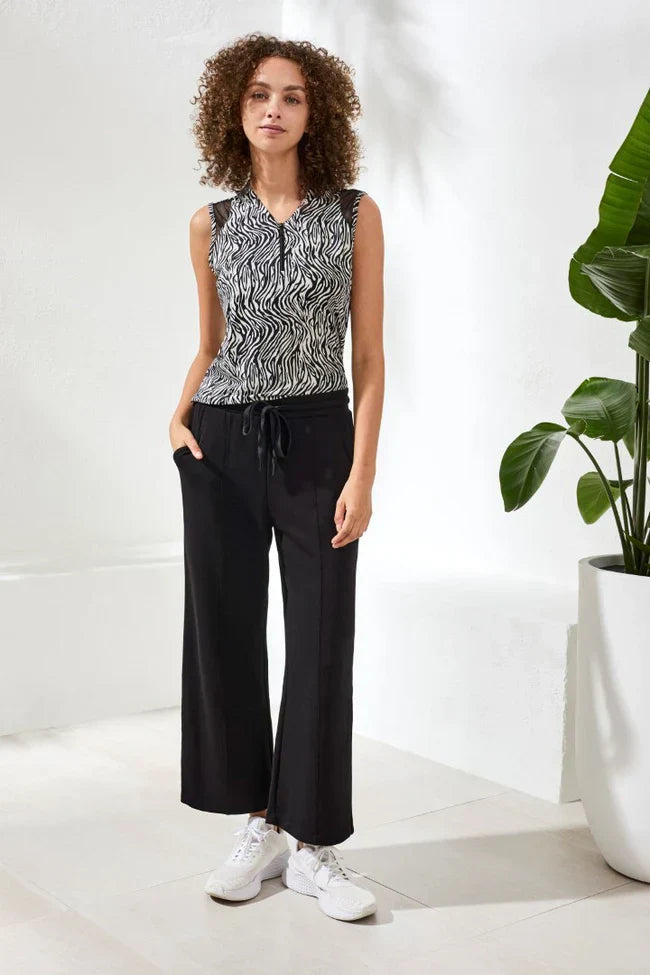 Wide-Leg Pull-On Sport Pants