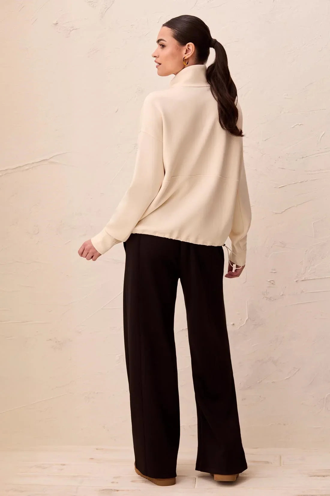 Tribal Quarter-Zip Funnel Neck Pullover - Style 3188O-3390
