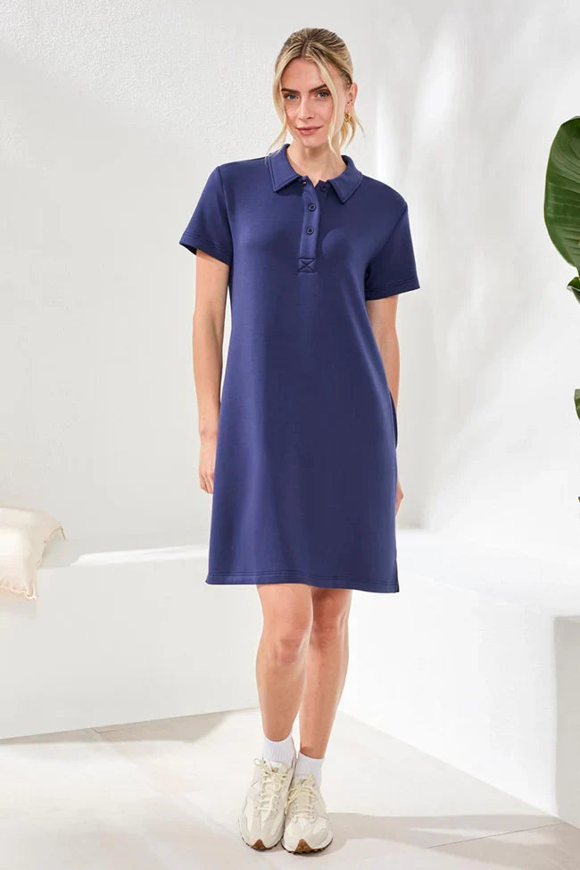 Techno Lux Scuba Short Sleeve Polo Dress