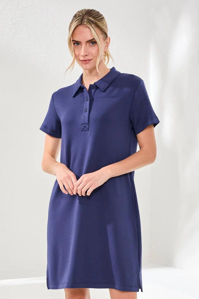 Techno Lux Scuba Short Sleeve Polo Dress