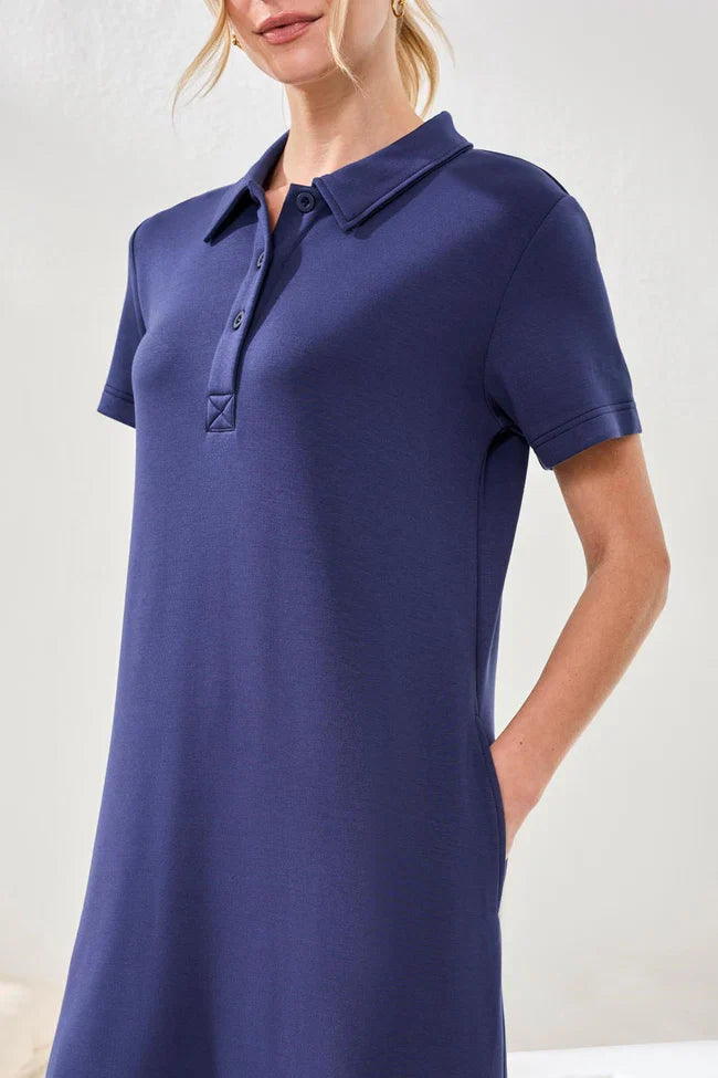 Techno Lux Scuba Short Sleeve Polo Dress