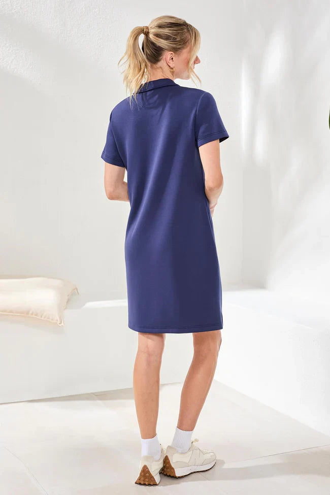 Techno Lux Scuba Short Sleeve Polo Dress