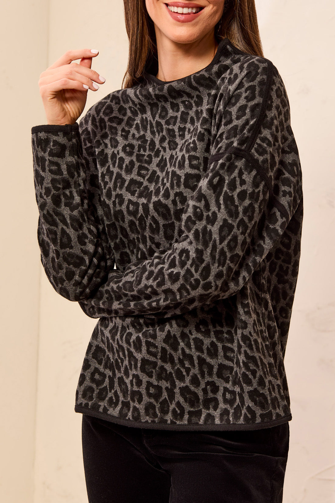 Tribal Long Sleeve Mock Neck Top - Style 22960-8536