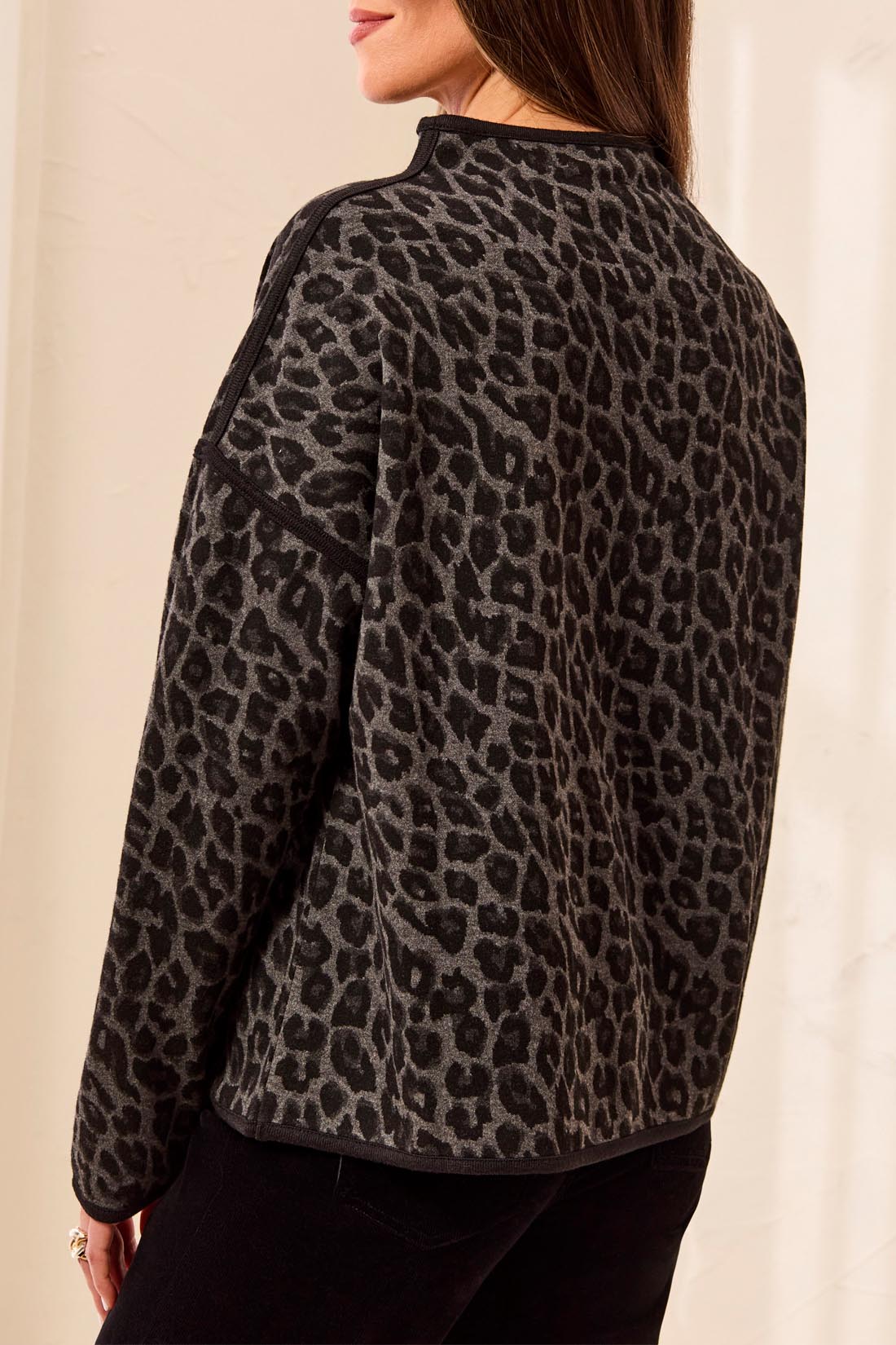 Tribal Long Sleeve Mock Neck Top - Style 22960-8536