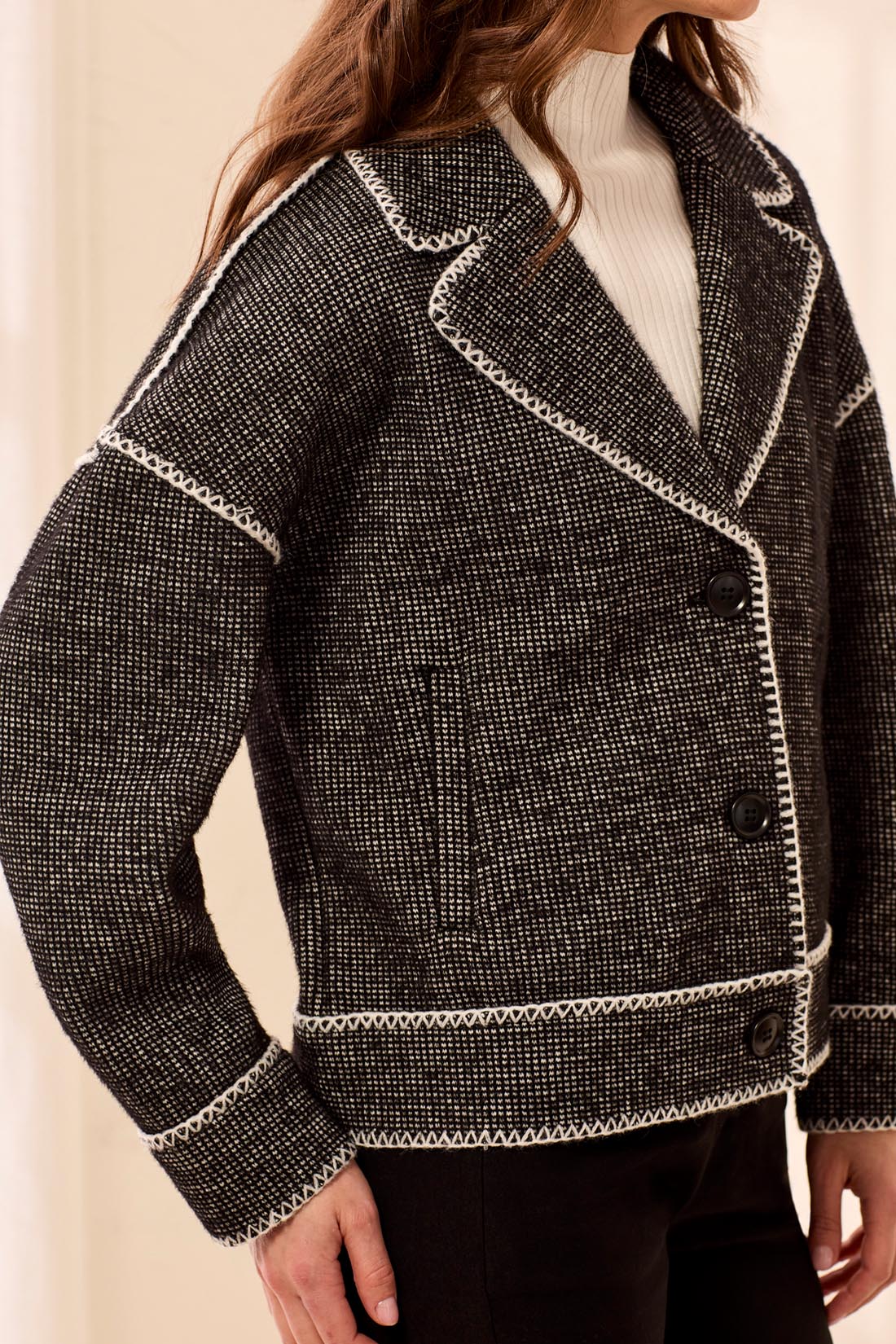 Tribal Long Sleeve Button-Front Coat - Style 31330-8497