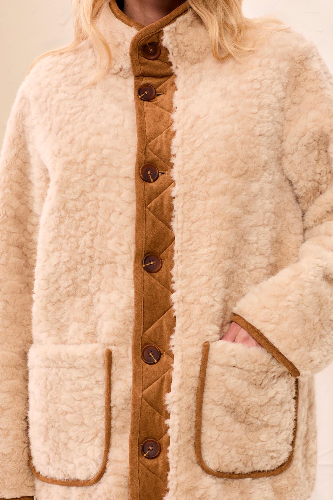Tribal Revrsble Faux Suede & Fur Coat - Style 32390-8545